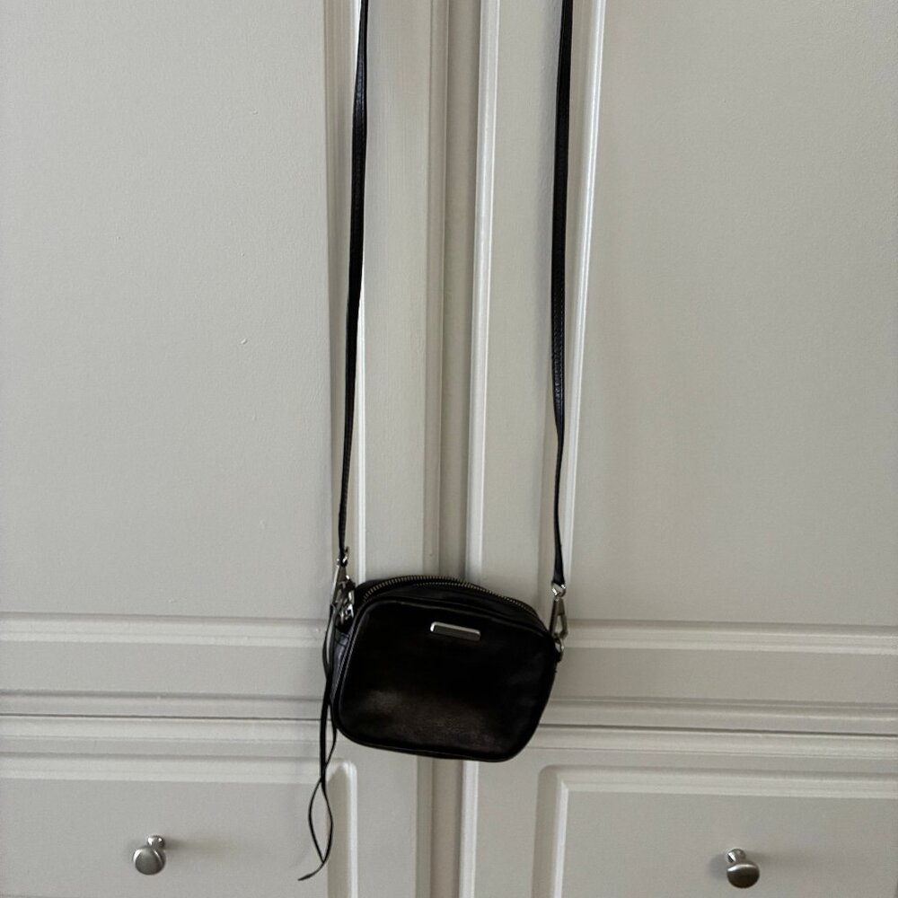 Rebecca Minkoff black leather crossbody bag